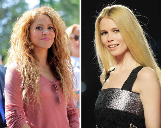 Iš kairės: Shakira ir Claudia Schiffer