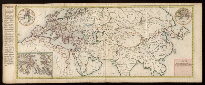 Dydis: VU bibliotekoje saugomas Michel Pichaud "Carte pour l‘histoire generale", išleistas 1775 m. Paryžiuje.
