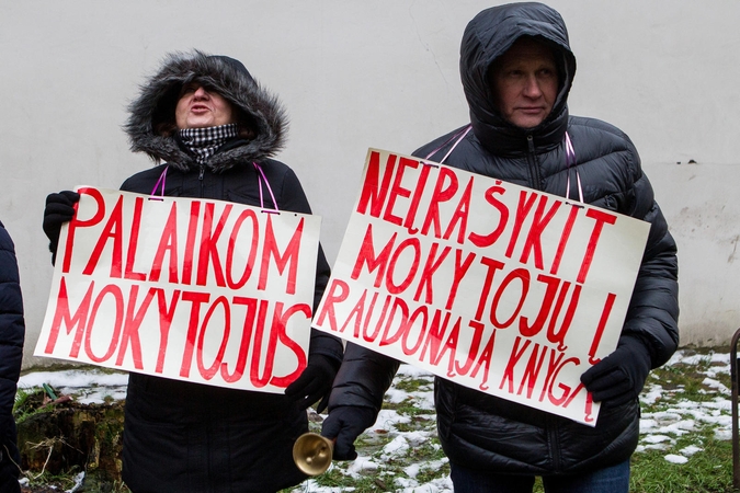 Prasidėjo penkta mokytojų streiko savaitė: pamokų neves apie 1110 mokytojų