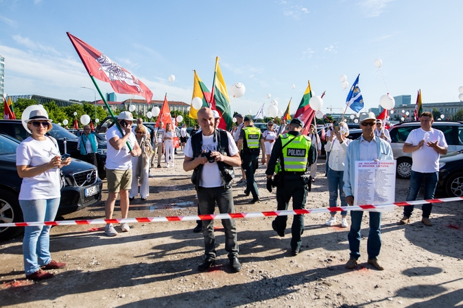 Šeimos maršo protesto akcija prie Seimo tęsiasi: mitinguotojų gretos išretėjo