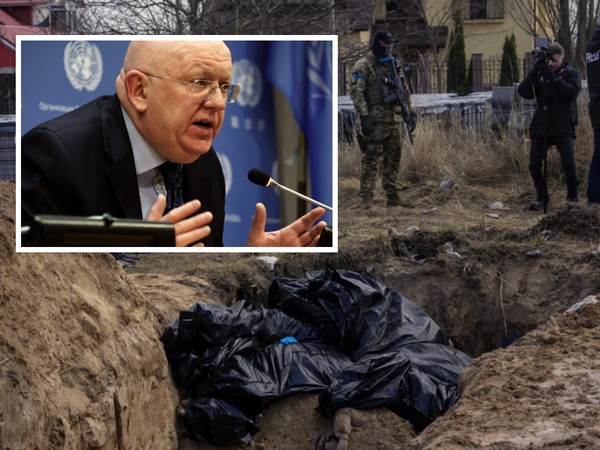Rusijos ambasadorius JT žudynes Bučoje pavadino „inscenizuota provokacija“ 