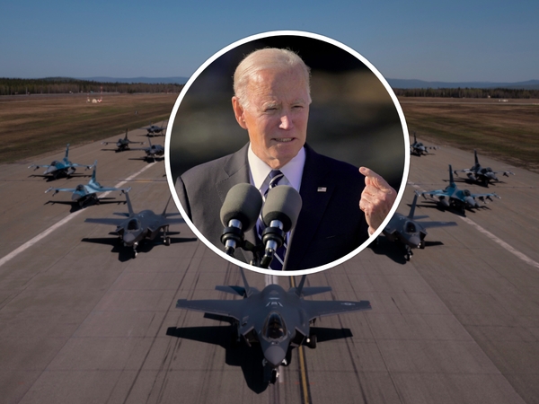 J. Bidenas nesutinka siųsti JAV naikintuvų F-16 į Ukrainą
