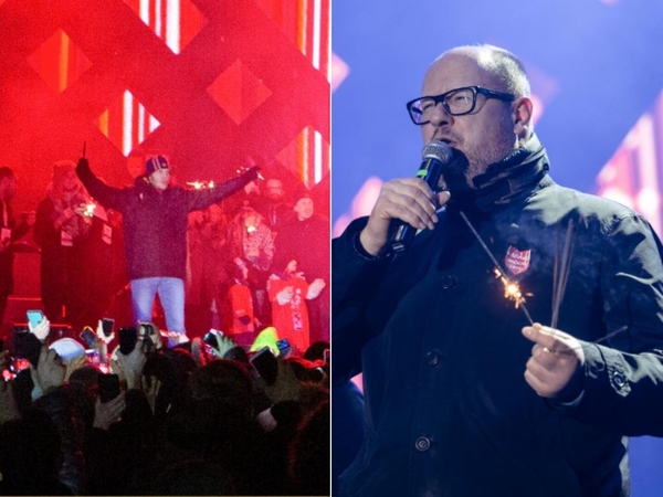 Mirė per koncertą ant scenos subadytas Gdansko meras