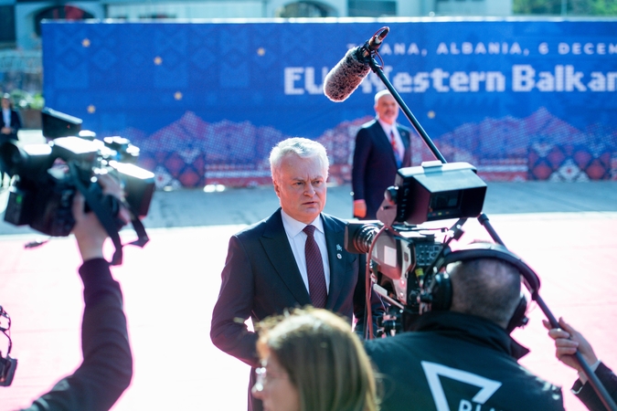 G. Nausėda Tiranoje: tikimės, kad Balkanų šalys palaikys ES užsienio politiką