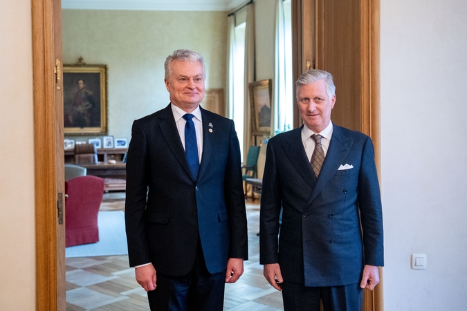 G. Nausėda susitiko su Belgijos karaliumi: aptarė bendradarbiavimą gynybos ir saugumo klausimais