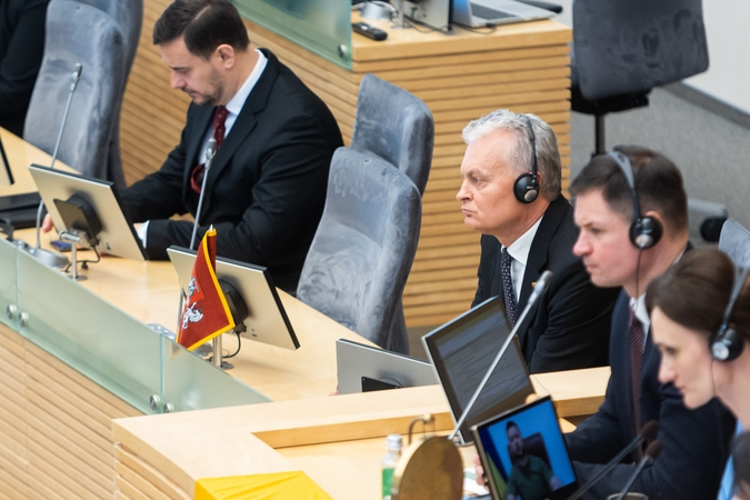 Po Ukrainos prezidento kalbos G. Nausėda dar kartą ragina griežtinti sankcijas