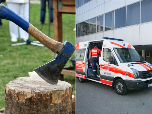 Vilniuje į ligoninę paguldytas sumuštas ir kirviu sužalotas vyras