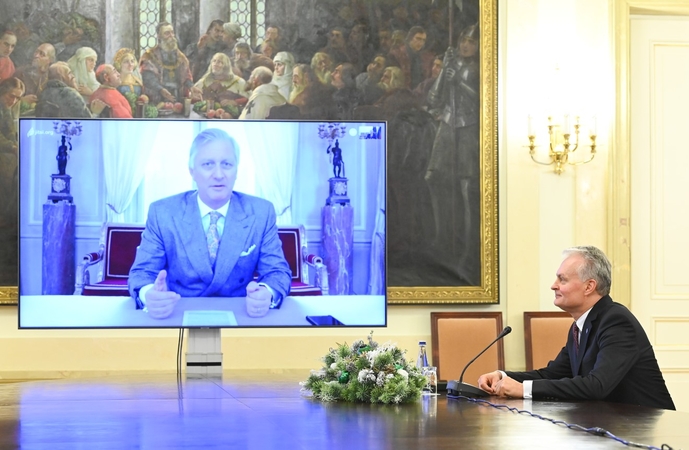 G. Nausėda su Belgijos karaliumi aptarė koronaviruso valdymą