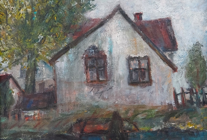 V. Rimkus. Senosios Klaipėdos kampelis. 1960 m.