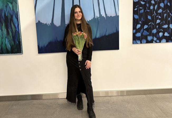 Įkvėpimas: „Miške labiau jaučiu tapybą ir priežastį kurti“, – sako G. Lukaitė.