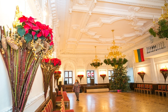 Rotušę papuošė garsių floristų kūriniai