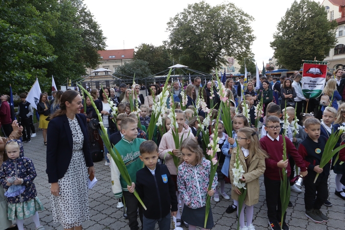 Lietuvininkų aikštėje – pirmoji pamoka