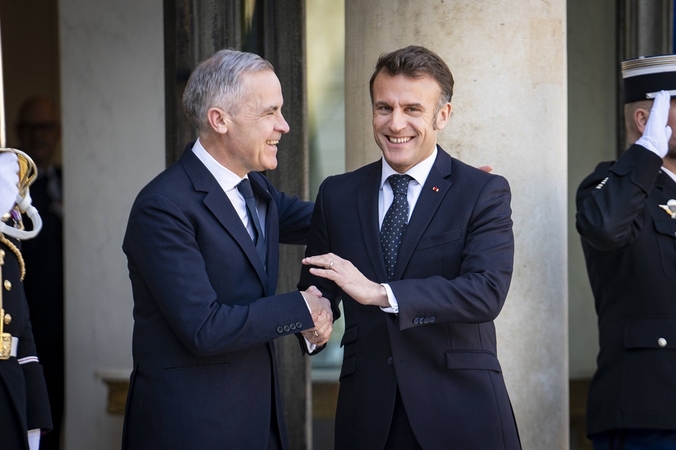 Markas Carney ir Emmanuelis Macronas
