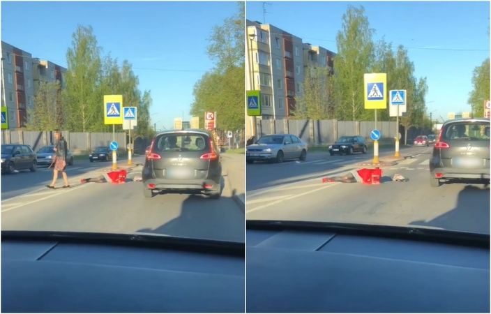 Petrašiūnų pėsčiųjų perėjoje partrenkta moteris
