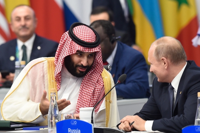Mohammedas bin Salmanas ir Vladimiras Putinas