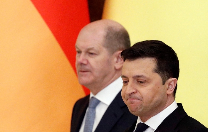 Olafas Scholzas ir Volodymyras Zelenskis