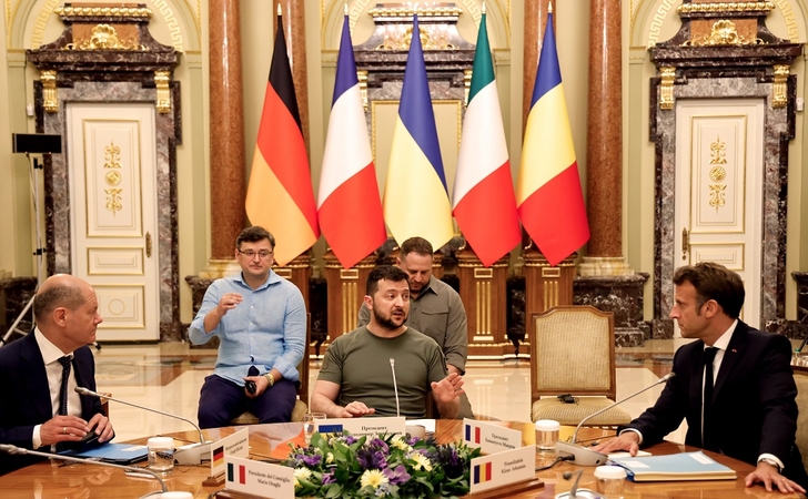 O. Scholzas: V. Zelenskis dalyvaus šį mėnesį vyksiančiame G7 viršūnių susitikime