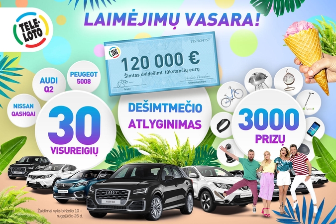 „Teleloto“ vasaros kulminacija – dešimtmečio atlyginimas