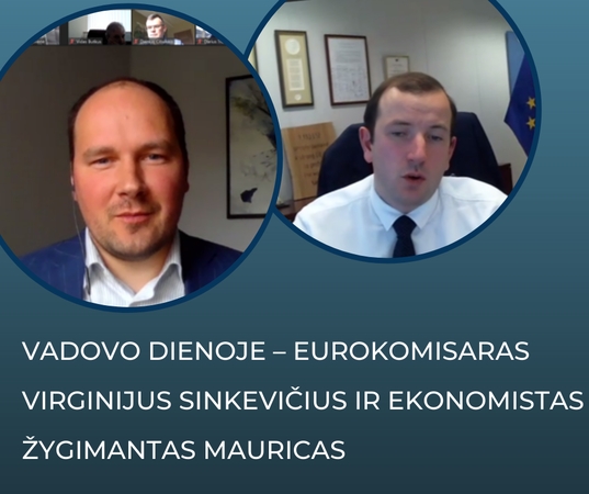 Vadovo dienoje – Eurokomisaras Virginijus Sinkevičius ir ekonomistas Žygimantas Mauricas