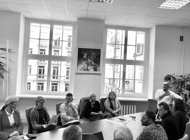 Pradžia: naujo šokio spektaklio kūrėjai Klaipėdos valstybinio muzikinio teatro darbuotojams pristatė savo viziją.