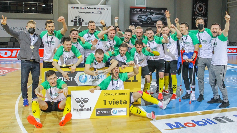 Optibet futsal A lygos auksas – „Kauno Žalgiriui“, bronza – „Gargždų Pramogoms“