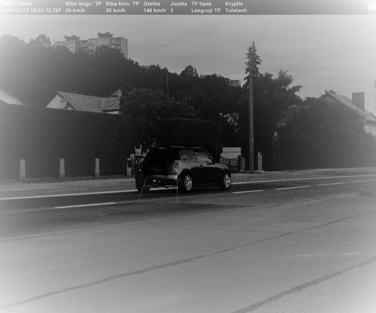 Kauno gatvėmis automobilis skriejo 148 km/val. greičiu