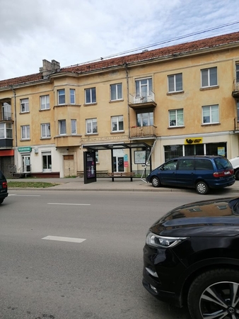 Raudondvario plente automobilis trenkėsi į stulpą