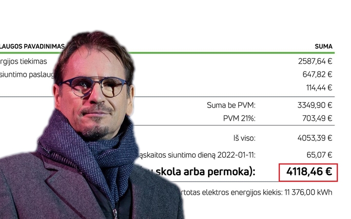 M. Mikutavičius pasidalijo įspūdinga sąskaita už elektrą: pagaliau mes truputį Kardashian 
