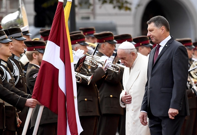 Popiežiaus žinia latviams: laisvė yra užduotis kiekvienam