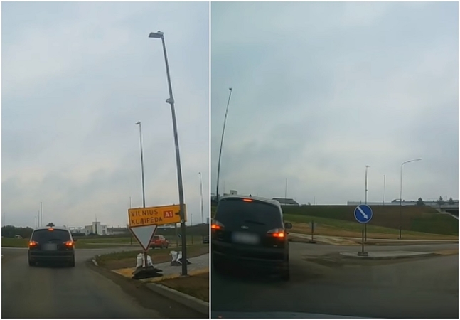Užfiksavo, kaip automobilis išvažiavo į priešpriešinio eismo juostą: laikas pabusti