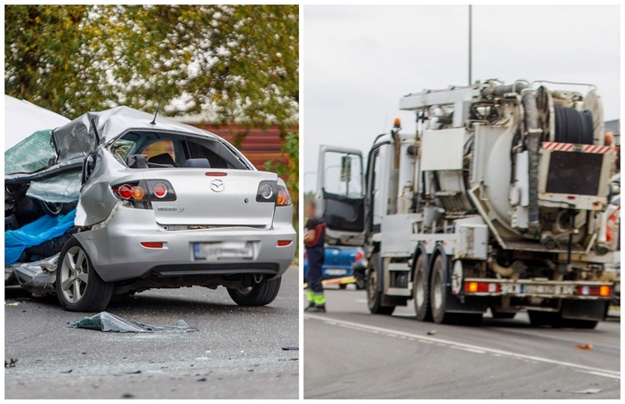 Ateities plente – sunkvežimio ir lengvojo automobilio avarija: žuvo vairuotojas