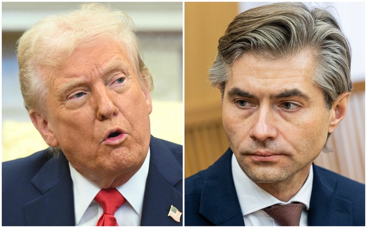 Donaldas Trumpas (kairėje) ir Kęstutis Budrys