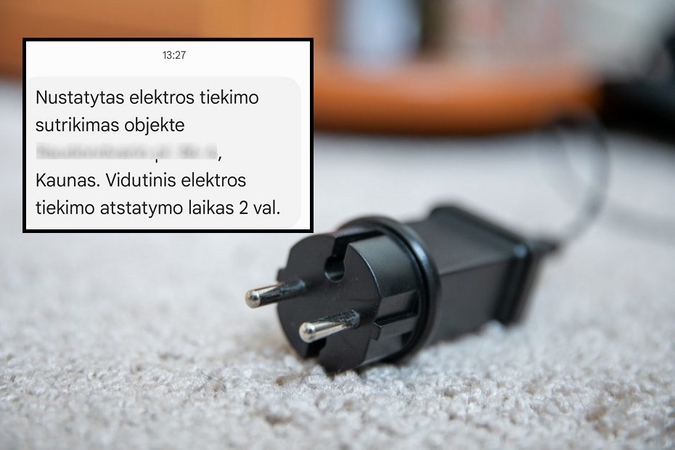 Dalis kauniečių liko be elektros
