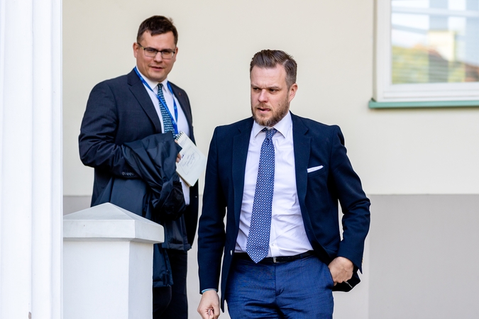 Laurynas Kasčiūnas (kairėje) ir Gabrielius Landsbergis