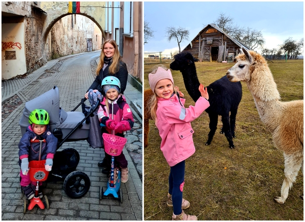 Aktyvi mama trims dukroms meilę keliauti skiepija nuo mažens