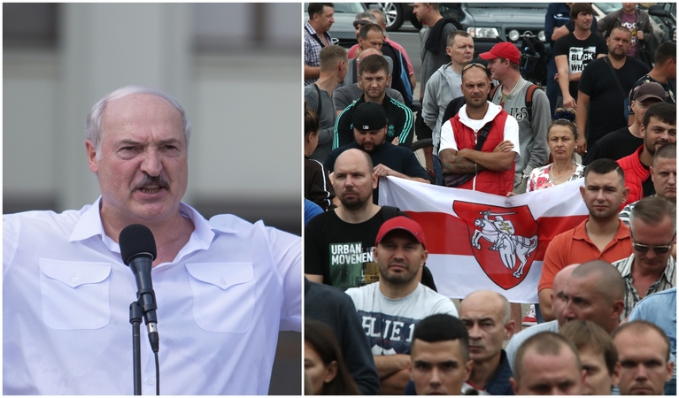 A. Lukašenka protestuotojus kaltina grasinimu pareigūnams ir jėgos struktūrų nariams