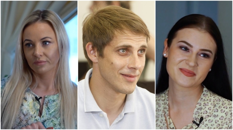 Mia Pilibaitytė (kairėje), Nerijus Antanavičius bei buvusi draugė Greta