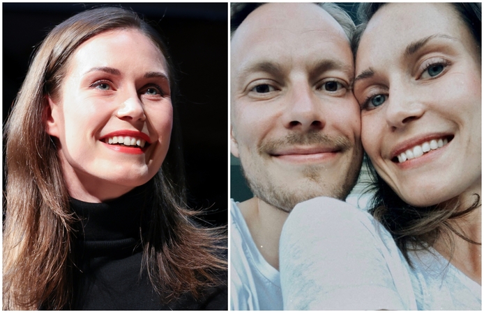 Suomijos premjerė S. Marin skiriasi su vyru