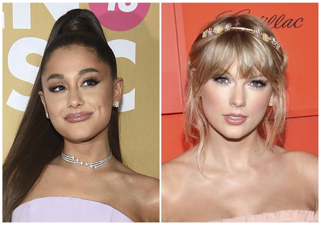 Ariana Grande (kairėje) ir Taylor Swift 