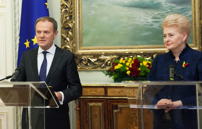 Donaldas Tuskas ir Dalia Grybauskaitė