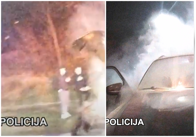 Policijos pareigūnai netikėtai atsidūrė tinkamoje vietoje reikalingu metu