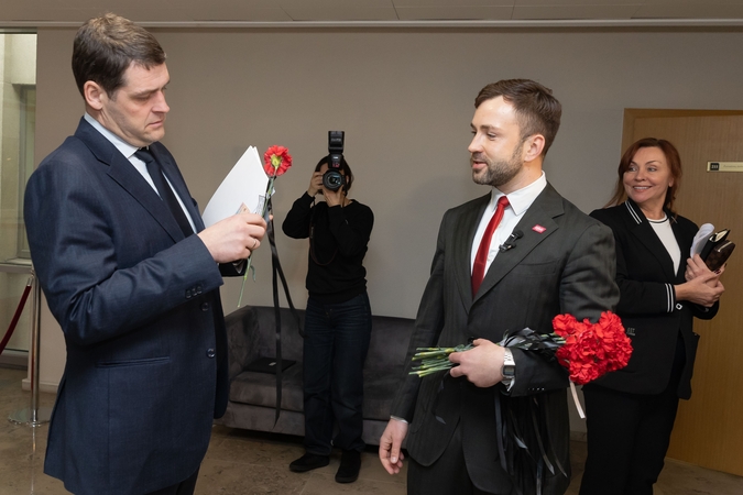 Remigijus Žemaitaitis (kairėje) ir Tomas Vytautas Raskevičius