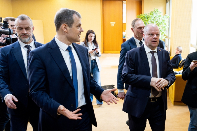 Gintautas Paluckas (kairėje) ir Saulius Skvernelis