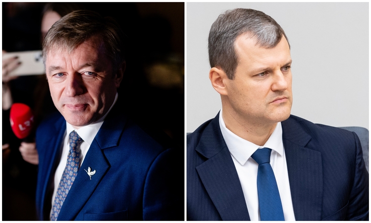 Ramūnas Karbauskis (kairėje) ir Gintautas Paluckas