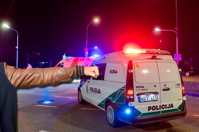 Kaune vyras sužalojo policijos pareigūną (papildyta)