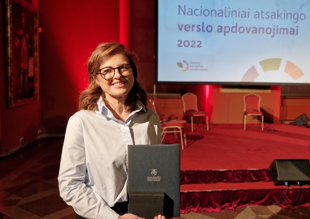 Įvertinimas: S. Daukšienė tikisi, kad kompanijos pasiekimai taps geruoju pavyzdžiu ir kitiems šalies darbdaviams. 