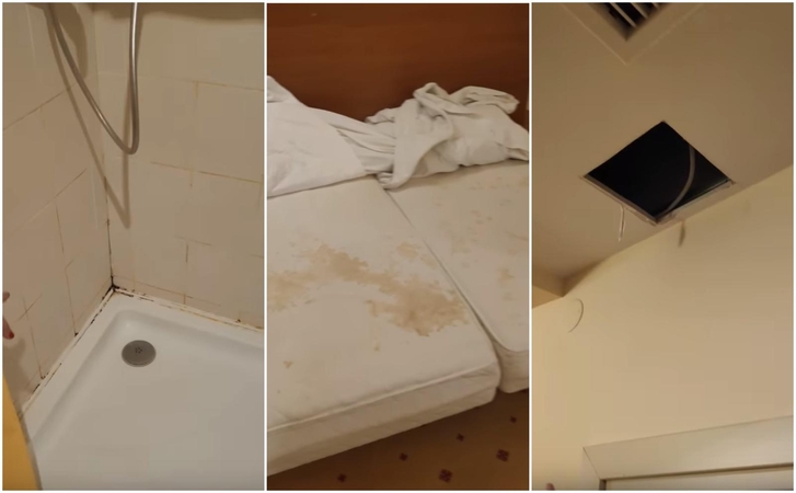 Moteris nufilmavo viešbučio kambarį: čia – baisu ir purvina