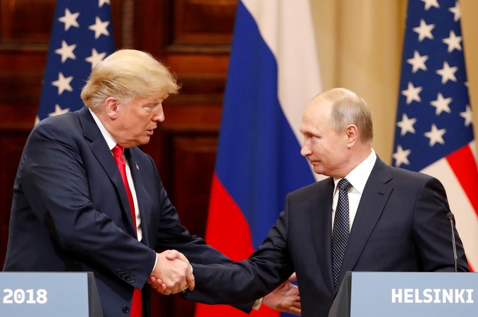 V. Putinas ir D. Trumpas gali lapkritį susitikti Paryžiuje