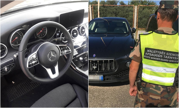Pasieniečių laimikis – prabangūs, užsienyje vogti „Mercedes-Benz“ ir „Maserati“