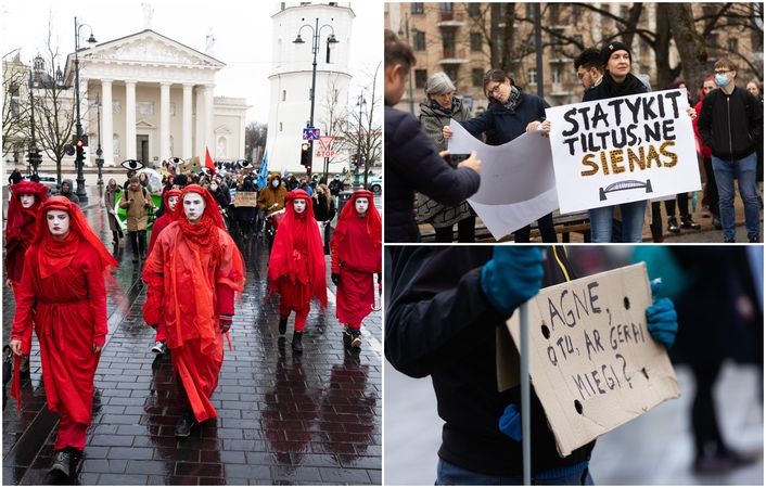 Protestuojantieji dėl migracijos politikos: tai – demokratijos egzaminas